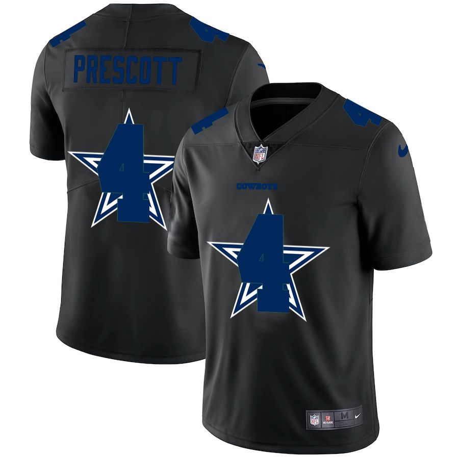 Men Dallas cowboys 4 Prescott Black shadow Nike NFL Jersey